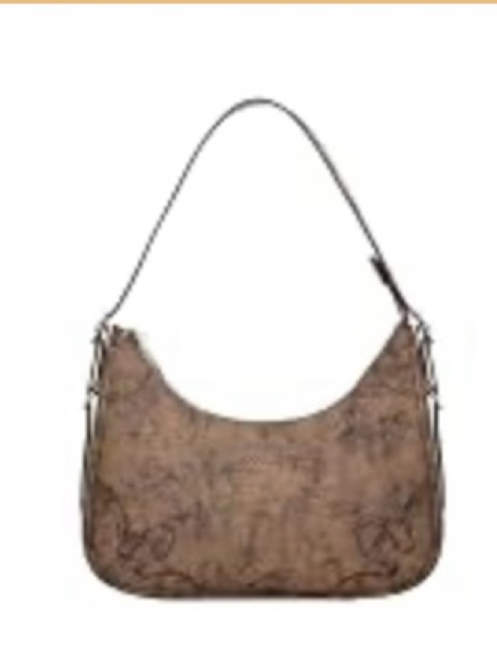 Classic Brown Patterned Shoulder Bag
